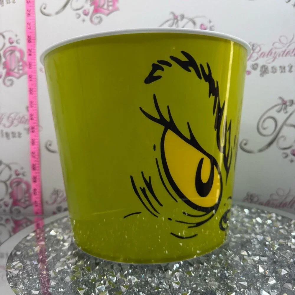 Grinch Face Popcorn Bucket - Bright Green bucket bowl